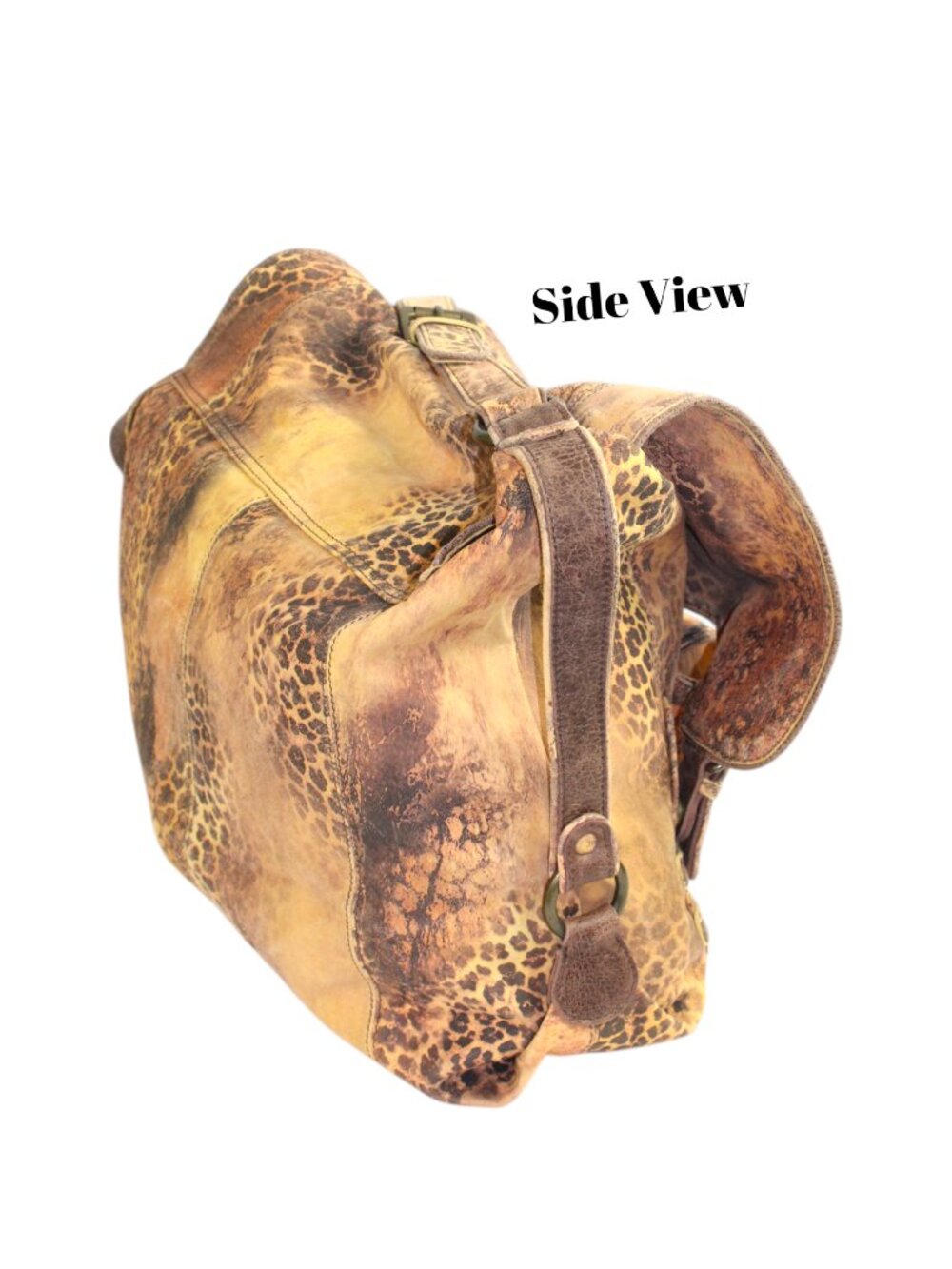 Old Gringo Abilene GT Leopardito Distressed Suede Leather Messenger Bag (NWT) - Picture 6 of 11